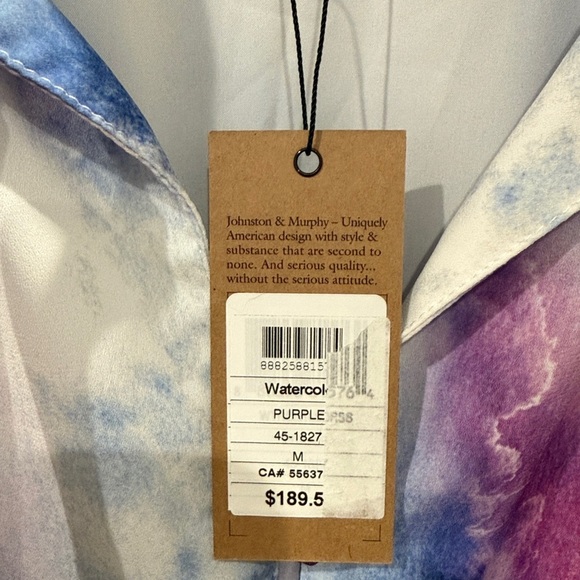 Johnston & Murphy | Purple Watercolor Dress - Picture 9 of 9